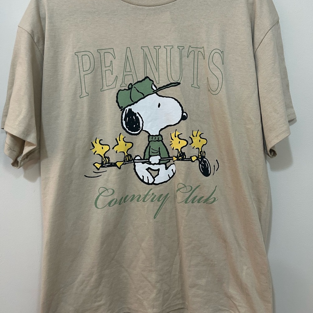 Peanuts Snoopy Country Club T-Shirt - Tan - Picture 2 of 4